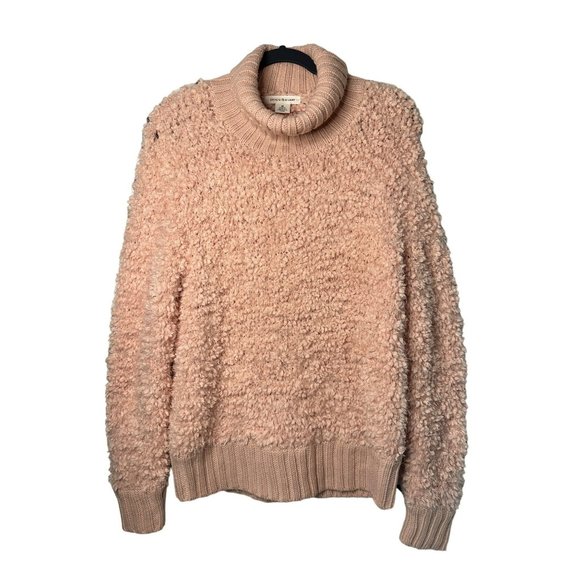 Skye's The Limit Ladies Soft Fluffy Pink Cowl Neck Sweater Size Medium - Picture 2 of 9